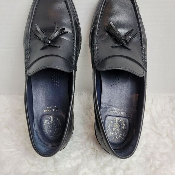 Cole Haan Men's Size 8 Grand OS Pinch Maine Tassel Loafers Black Leather C25261 - Picture 5 of 10